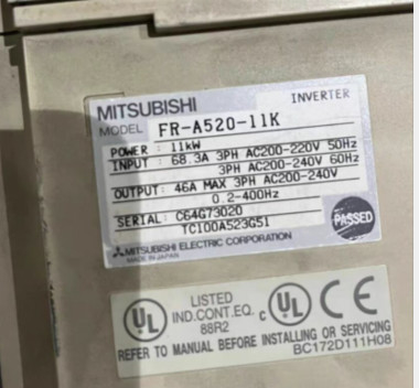 FR-A520-11K MITSHUISHI INVERTER ,STOCK/2 PCS,$410